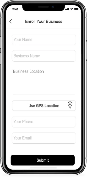 Forms feature shown in a live client app