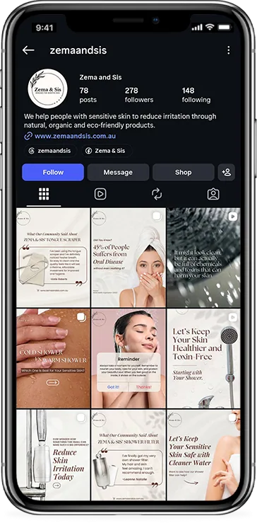 Instagram feed design by GōMERIC